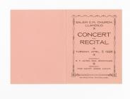 Programme of a Concert and Recital held at...