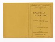 Programme of a Sacred Concert held under the...
