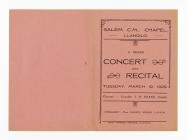 Programme of a Grand Concert and Recital held...