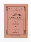Programme of a Sacred Concert held at the...