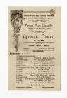 Programme of an Open-air Concert held at Penlan...
