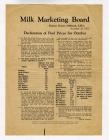 Milk Marketing Board Declaration of Pool Prices...