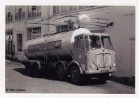 Milk tanker  with MILK markings in front of...