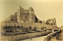 Two photos of Newport Castle