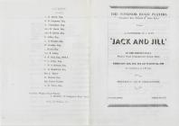 Theatre programme of "Jack and Jill"...