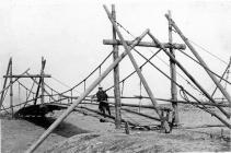 Wooden Pontoon Bridge on Conway Morfa