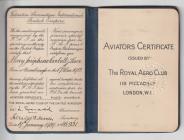 Mary Hunter's Aviators Certificate