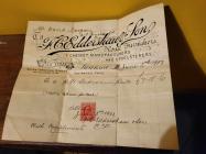 Eddershaws receipt, High Street Swansea 1903