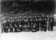 Conwy Town Band below Conwy Castle in Gyffin