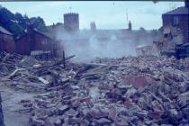 Brook Street, Welshpool. 1969 [demolition]