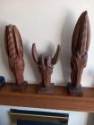 A collection of carved Antelope and Gazelle...