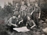 Harry Comley with Cheshire regiment soldiers...