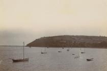 Edrych o'r Boat House, Lacharn 1888.