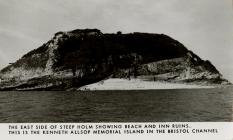 The East Side of Steep Holm Showing Beach and...
