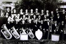 Photograph of Brynaman Band, 1907, with their...