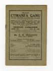 Programme of a Cymanfa Ganu in Ebenezer,...