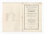 Rhaglen Perfformiad o Oratorio Handel - Samson,...