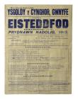 Poster of an Eisteddfod held at the council...