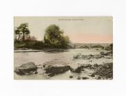 Postcard image of the Chain Bridge in...