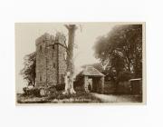 Postcard image of Llanfair Church, with Rev W...