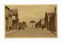 Postcard image of Carmarthen Street and Market...