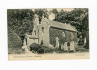 Postcard image of Llandefeisant Church,...