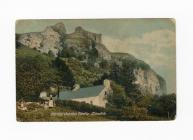 Postcard image of Carreg Cennen Castle, near...