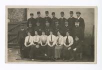 Postcard image of the Post Office Staff,...