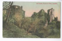Postcard image of the Old Castle, Dynevor Park,...