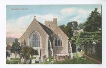 Postcard image of Llandilo Church, Llandeilo, c...