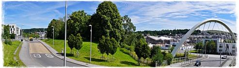 Merthyr Town via the new Taff Bridge crossing...