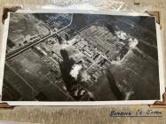 Aerial photo of bombing during Second World War...