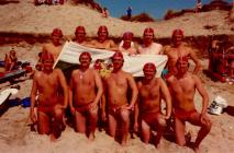 Members of Aberystwyth Surf Lifesaving Club at...