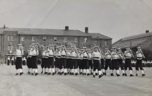 Royal Navy boy Sailors parading at HMS Ganges