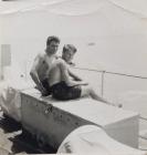 Royal Navy Sailor Gwyn Davies relaxing at sea