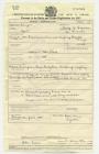 W J Roberts' death certificate, Bangor,...